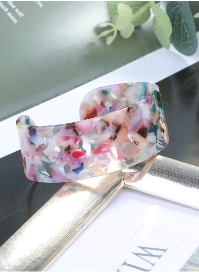 Al Aoyama Acrylic Jewelry Set for Women Statement Boho Resin Earrings Necklace Bracelet  - Image 4