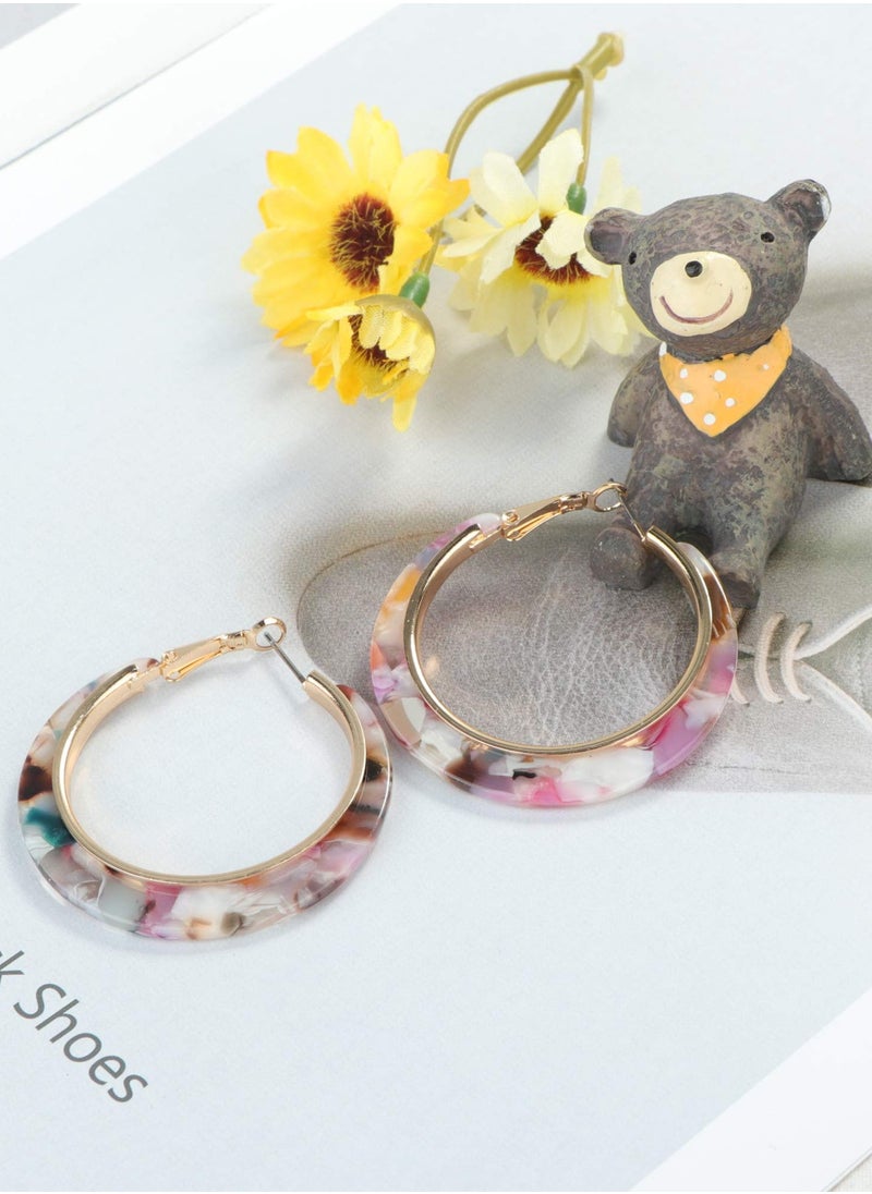 Al Aoyama Acrylic Jewelry Set for Women Statement Boho Resin Earrings Necklace Bracelet  - Image 5