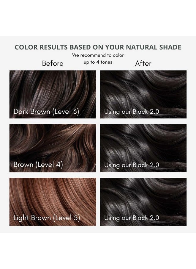 NATURIGIN - Permanent Hair Dye 2.0 Black Ammonia And Paraben Free Up To 100% Gray Hair Coverage Long Lasting Vegan Cruelty Free - Image 1