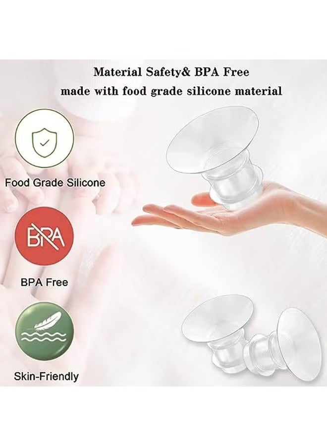 5 Pcs Silicone Flange Inserts 13/15/17/19/21mm, for Momcozy, Medela, Willow S9/S10/S12 Wearable Hand Free Breast Pump Flange Insert, Reduce 24mm Shield/Flange Nipple Tunnel Down to Correct Size - Image 5