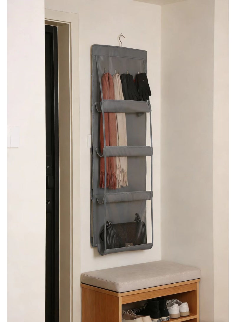 Space-Saving Foldable Hanging Handbag Organizer 8 Pockets Durable Non-Woven Closet Storage - Image 4