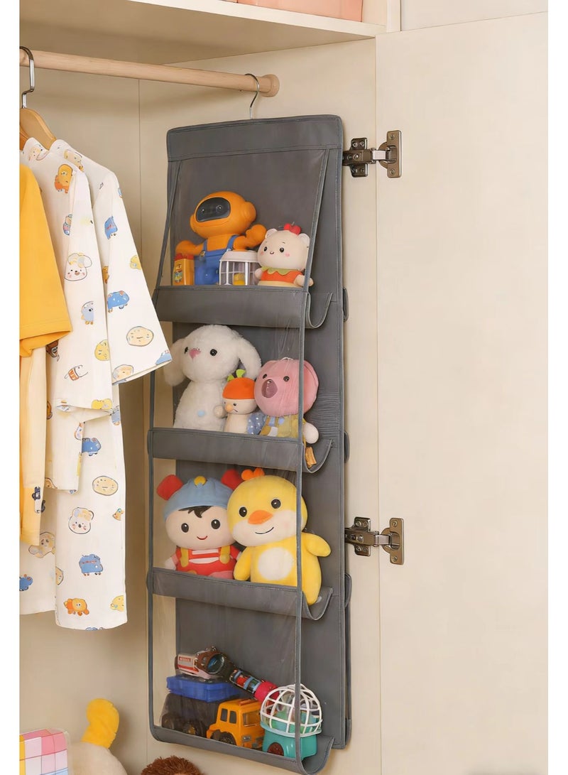 Space-Saving Foldable Hanging Handbag Organizer 8 Pockets Durable Non-Woven Closet Storage - Image 5