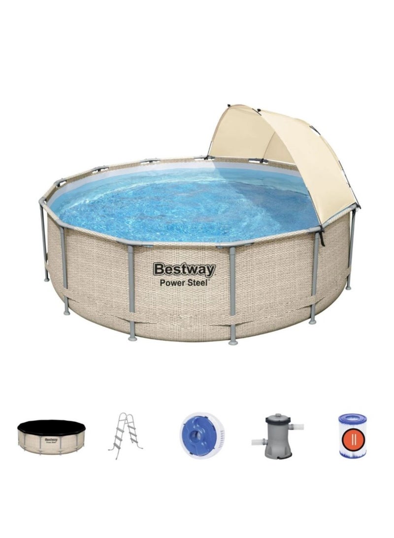 Bestway Power Steel Round Pool Set 3.96 x 1.07m - Image 1