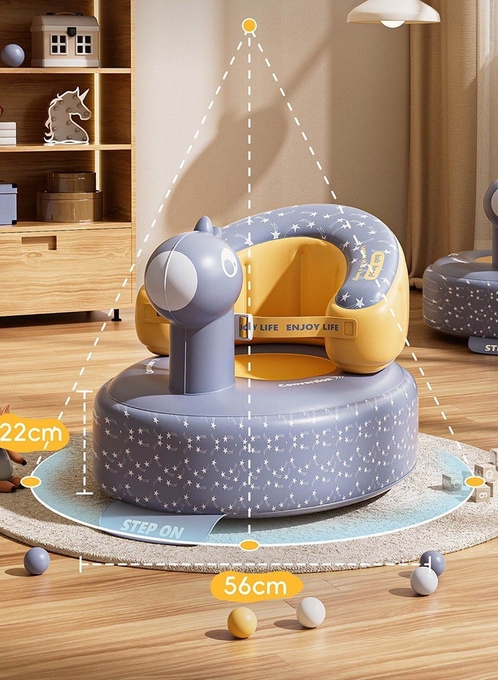 HUMJO Press-to-Inflate Baby Sitting Chair,Inflatable Seat,Baby Chair,Bath Seat,and Sofa for Infants - Image 3