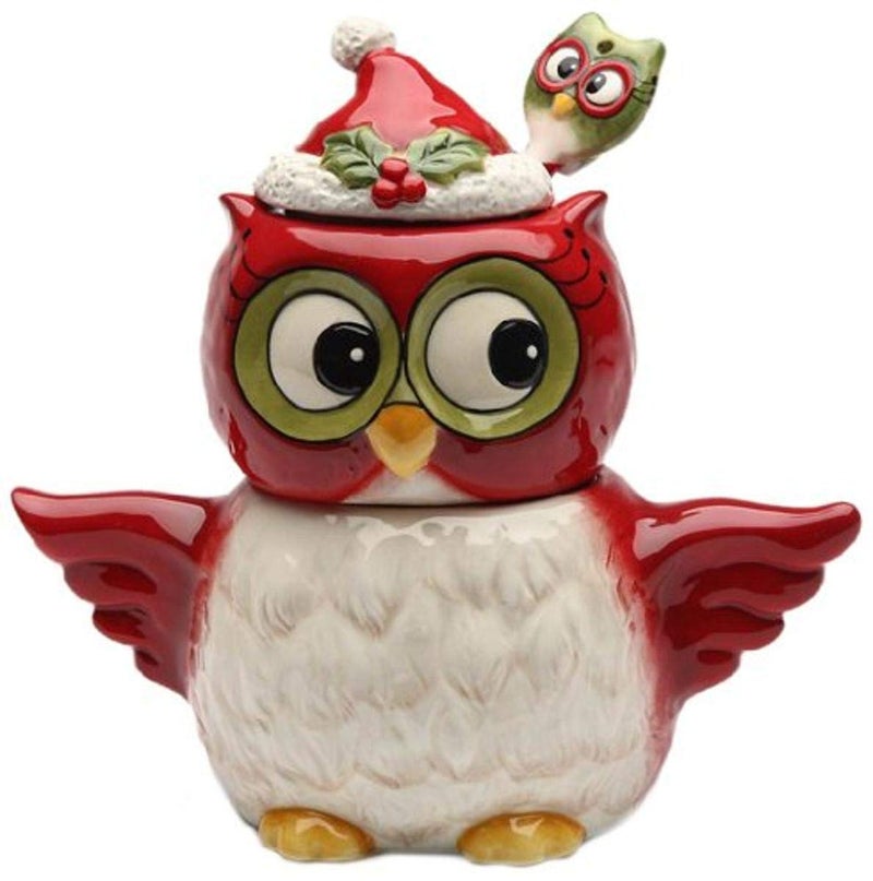 Cosmos Gifts Owl Sugar and Creamer 5 34 X 2 78 X 5 38H Red White Black Green