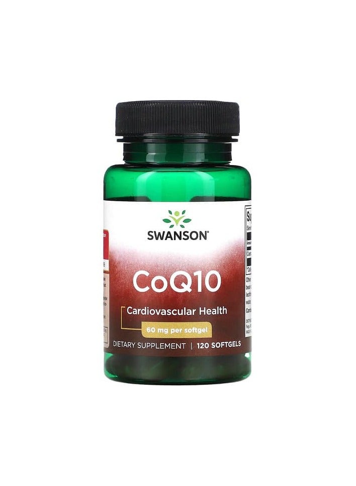 SWANSON CoQ10، 60 ملغ، 120 كبسولة لينة