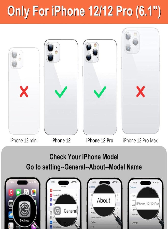 iCoverCase for iPhone 12/12 Pro Wallet Case with Card Holder and Wrist Strap, PU Leather Kickstand Card Slots Zipper Pocket Magnetic [Detachable] Flip Cover Case 6.1 Inch (Purple) - Image 2