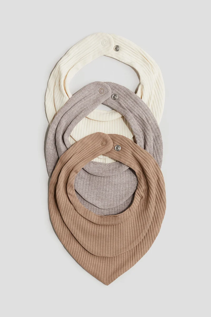 H&M 3-pack ribbed triangular scarves