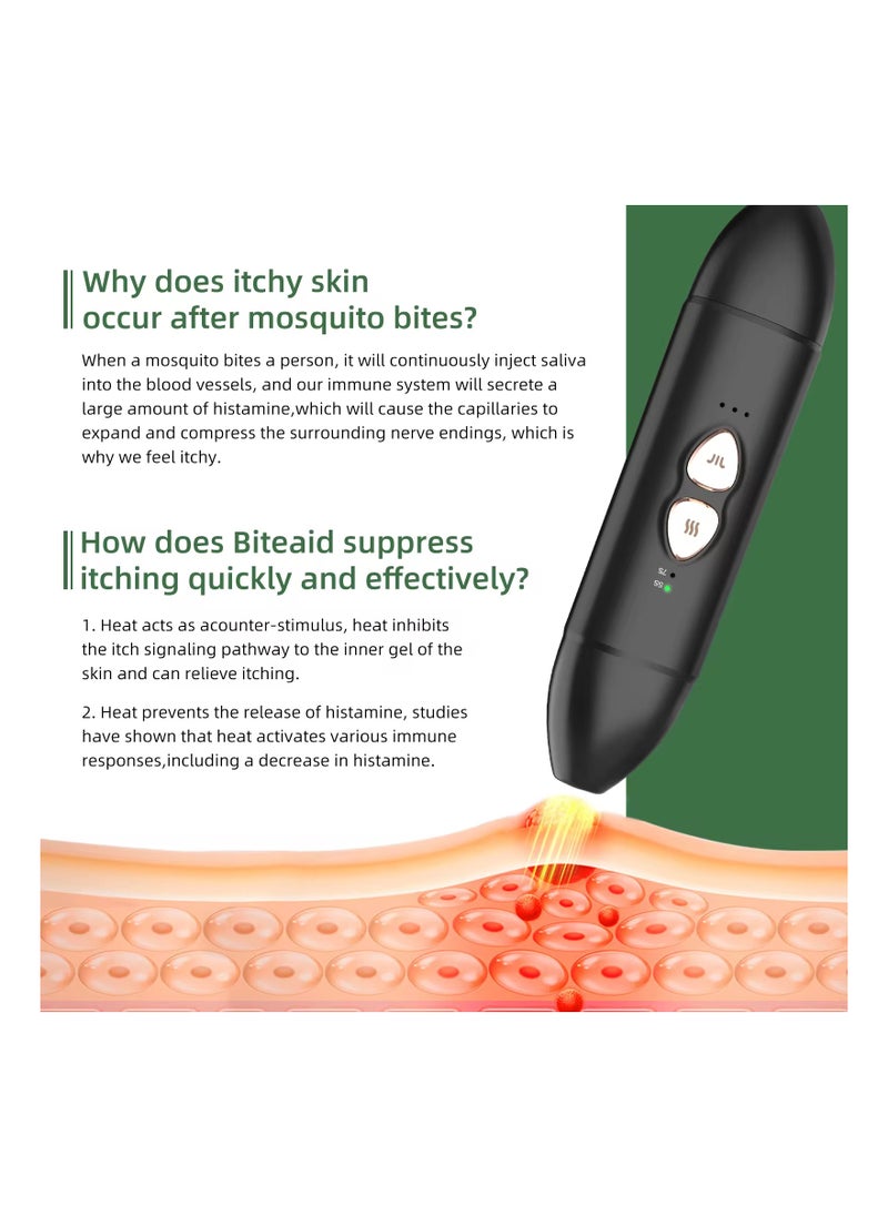 SYOSI - Insect Sting & Bite Relief, 2-IN-1 Bug Bite Relief with Suction Tool and Heat Mosquito Itch Relief, Rechargeable Bug Bite Sucker & Fast Itch Relief from Bug & Mosquito Bites, Summer Outdoor Gadget - Image 1