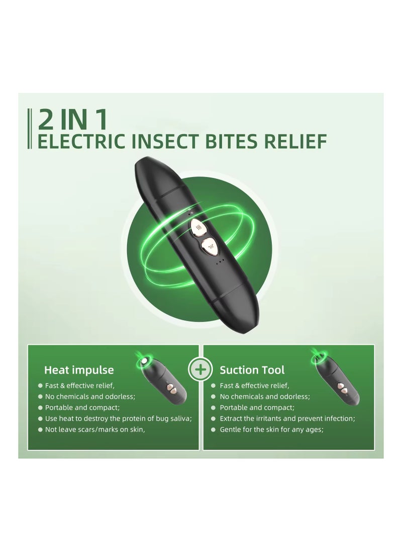 SYOSI - Insect Sting & Bite Relief, 2-IN-1 Bug Bite Relief with Suction Tool and Heat Mosquito Itch Relief, Rechargeable Bug Bite Sucker & Fast Itch Relief from Bug & Mosquito Bites, Summer Outdoor Gadget - Image 1