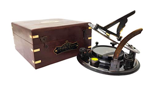 Brass Nautical - 5 inches Large Sundial Compass in Rosewood Case Top Grade Calibrated Vintage Gift - Image 4