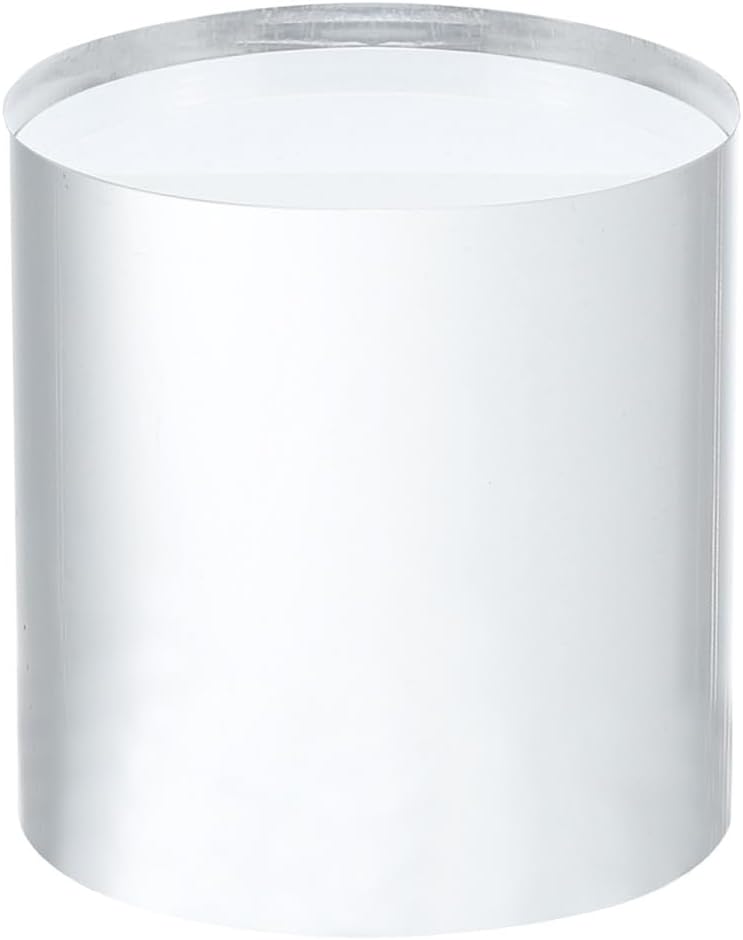 QUARKZMAN Acrylic Display Stand Base 2 x 2 Inch Solid Clear Cylinder Round Display Stand for Commercial or Home Exhibitions, Collectibles, Jewellery - Image 1