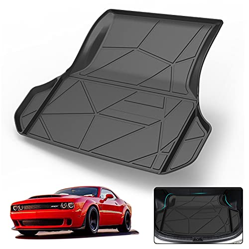 Elsetyler Cargo Liner for Dodge Charger/Chrysler 300 - Black TPO All Weather Heavy Duty Waterproof Rear Cargo Tray Trunk Floor Mat Protector Compatible with 2011-2023 Dodge Charger/Chrysler 300 - Image 1