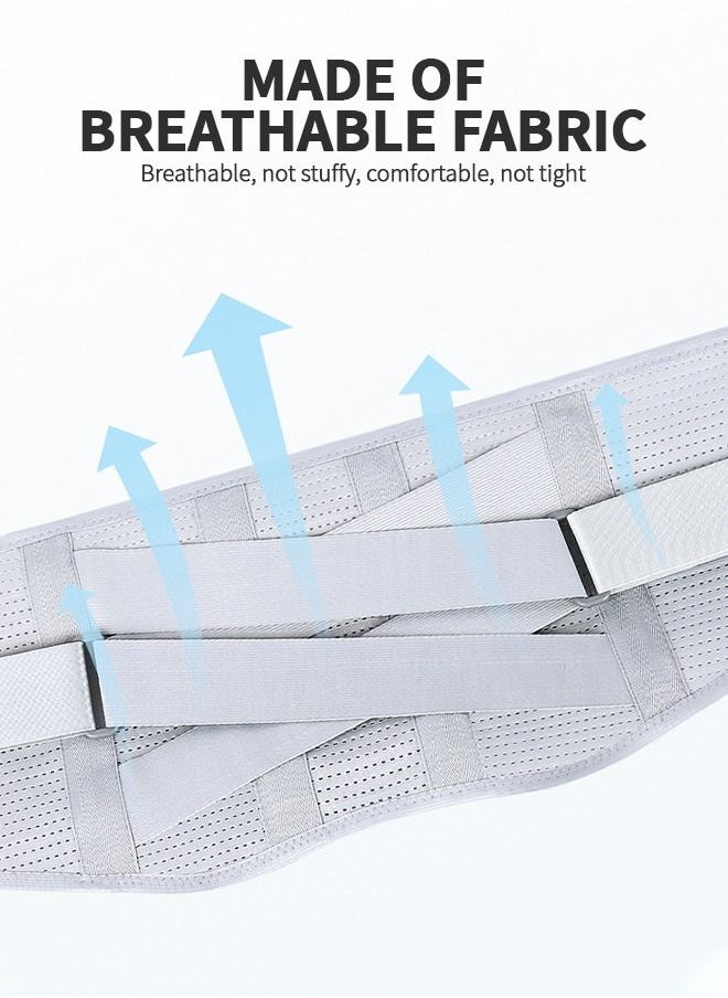 GROIC - Back Brace Lumbar Support Belt for Lower Back Pain Relief, Breathable Back Support Belt with 4 Metal Support Stays for Heavy Lifting, Work and Exercise, Men and Women, L - Image 1