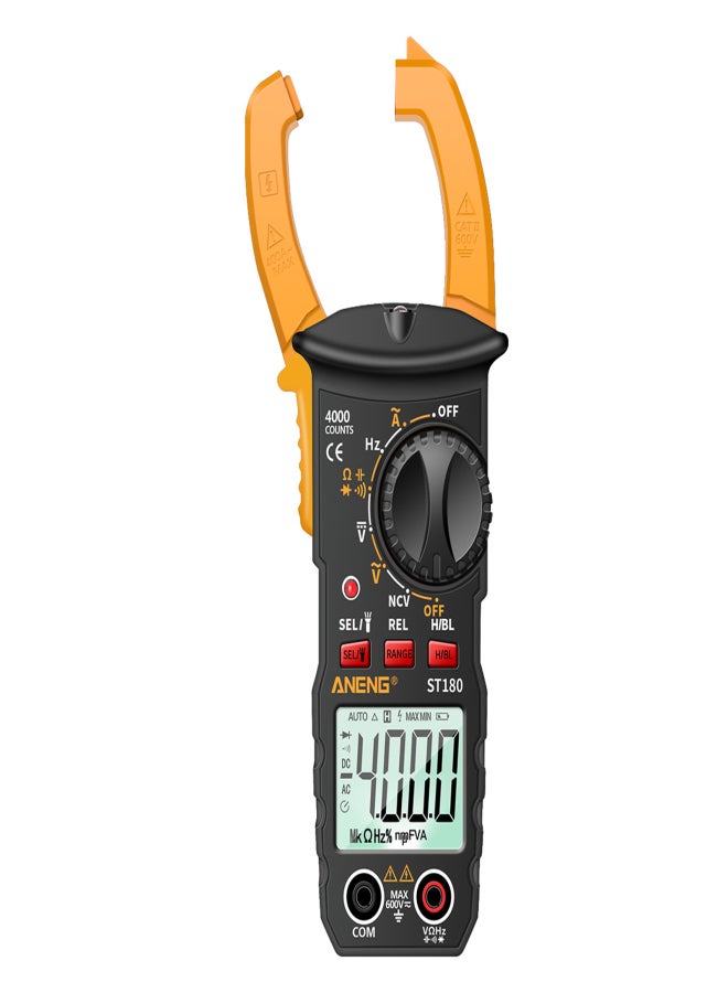 ANENG ST180 4000 Counts Digital Clamp Meter Multimeter Clamp Multimeter Voltmeter Ammeter AC DC Voltage AC Current Meter NCV Tester Universal Meter Tester Current Clamp Tester -30~1000℃ Temperature Resistance Capacitance Frequency Diode Measurement - Image 3