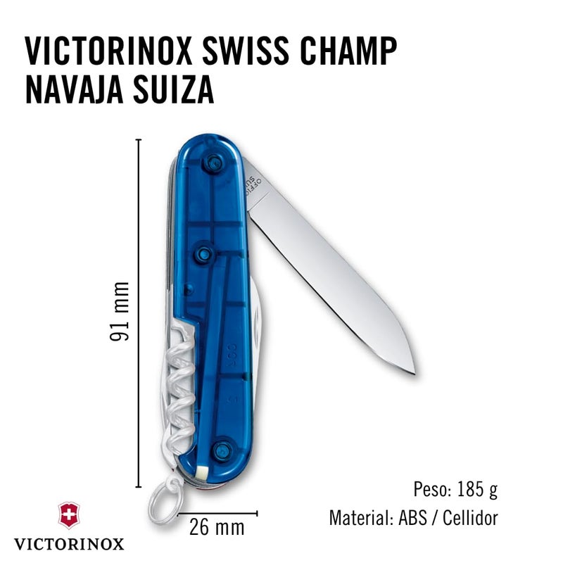 Victorinox Swisschamp Multi-Tool (Sapphire), 91mm - Image 3