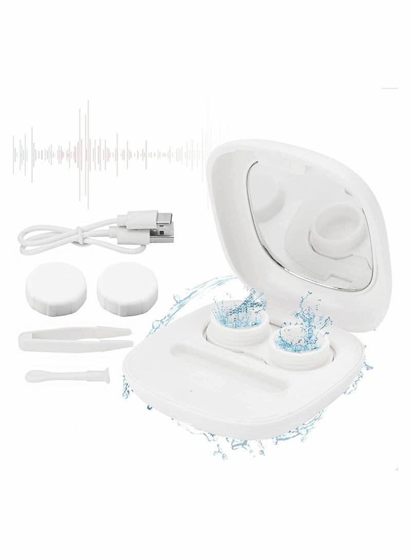 Contact Lens Cleaner Machine Ultrasonic with USB Charger Fit Disposal Soft Colored RGP and OK for Home Travel - Image 1