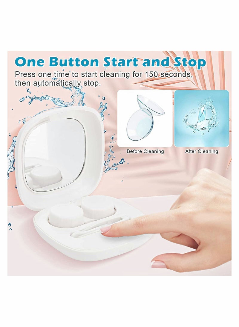 Contact Lens Cleaner Machine Ultrasonic with USB Charger Fit Disposal Soft Colored RGP and OK for Home Travel - Image 3