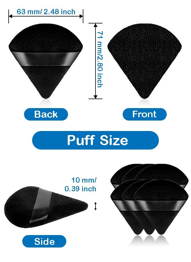 Kanza - 6 Pcs Makeup Sponge Set Pure Cotton Triangle Velour Powder Makeup Puff Set Soft Powder Puffs for Face and Body Powder Cosmetic Foundation Sponge for Undereye Setting Powder Puff Kit - Image 1