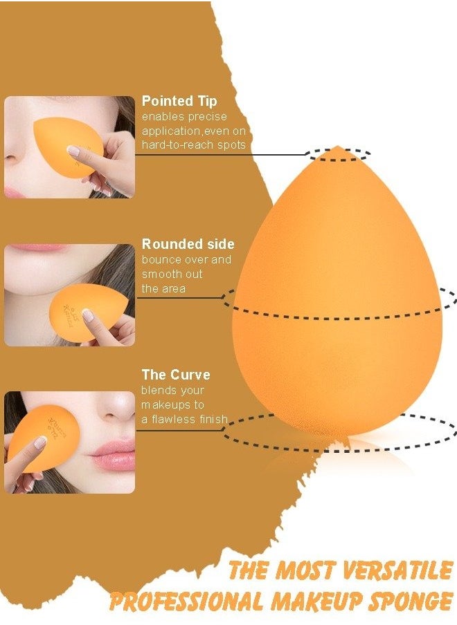 Kanza - 6 Pcs Makeup Sponge Set Pure Cotton Triangle Velour Powder Makeup Puff Set Soft Powder Puffs for Face and Body Powder Cosmetic Foundation Sponge for Undereye Setting Powder Puff Kit - Image 1