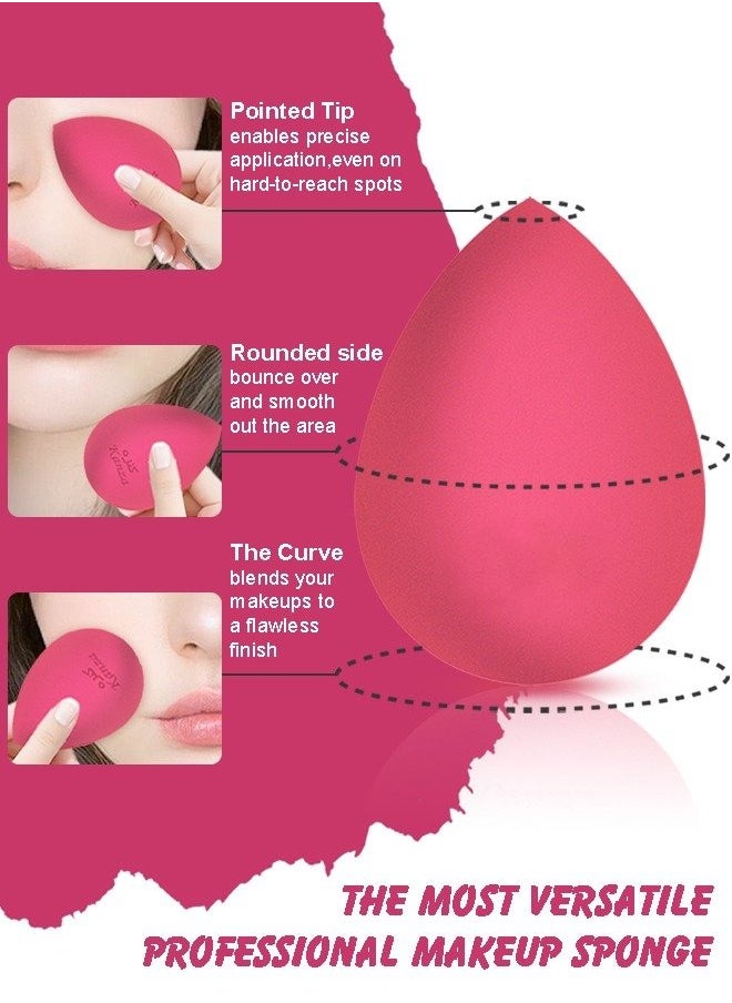 Kanza - 6 Pcs Makeup Sponge Set Pure Cotton Triangle Velour Powder Makeup Puff Set Soft Powder Puffs for Face and Body Powder Cosmetic Foundation Sponge for Undereye Setting Powder Puff Kit - Image 1