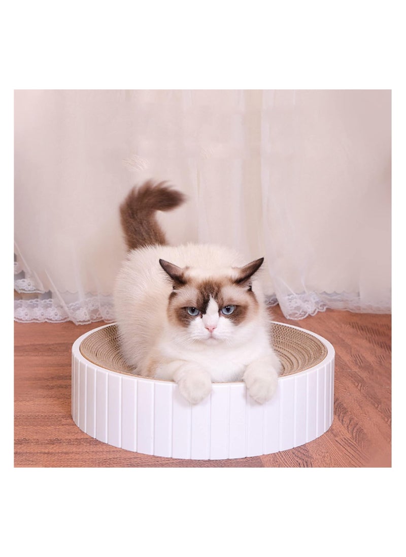 ARNOTEC Extra large bowl-shaped cat nest cat scratching board with replaceable core and non-shedding round cat claw board cat claw grinding toy (46x46x10cm)  - Image 4