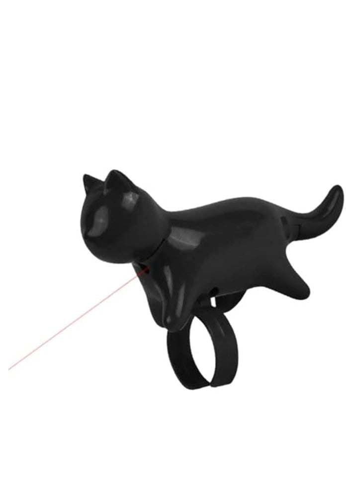Cool Baby COOL BABY Cat Toy Funny LED Pointer Ring Interactive Stick Finger Light Training Small Animals (Black)  - Image 1