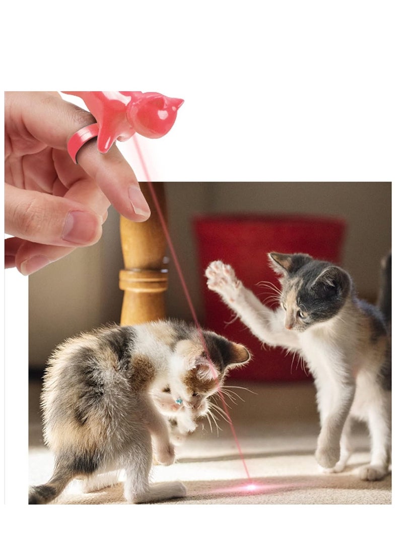Cool Baby COOL BABY Cat Toy Funny LED Pointer Ring Interactive Stick Finger Light Training Small Animals (Black)  - Image 2