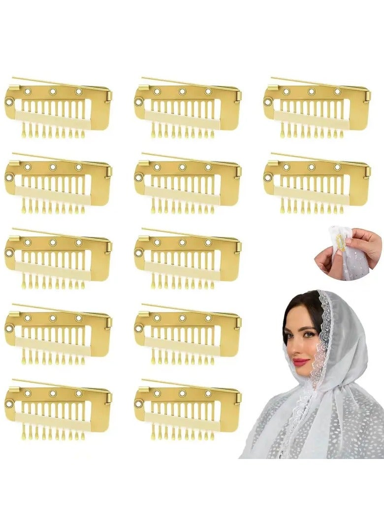 Rozino Alloy Hair Clips Set, Bohemian Minimalist Style, Oblong Shape, Solid Color, Hair Accessories for Hats, Veils, Scarves, Wigs - Versatile Hair Grips 5 PCS - Image 1