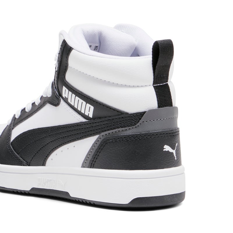 PUMA Rebound V6 Boys White Mid Sneakers - Image 3