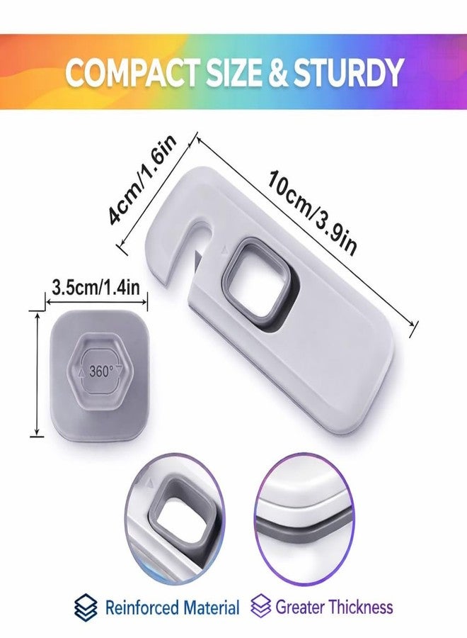 GOXIN (Pack of 2) Toddler Safety Refrigerator Lock - Childproof Fridge, Cabinet & Freezer Door Strap, Fits up to 1" (25mm) Sealing Strip - No Tools or Drilling Needed - Image 2