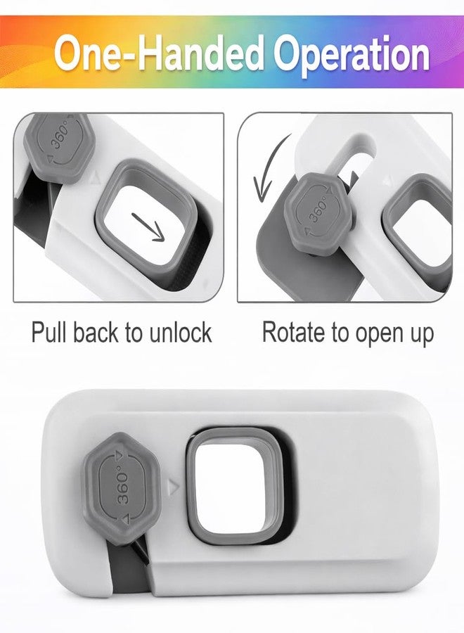 GOXIN (Pack of 2) Toddler Safety Refrigerator Lock - Childproof Fridge, Cabinet & Freezer Door Strap, Fits up to 1" (25mm) Sealing Strip - No Tools or Drilling Needed - Image 5