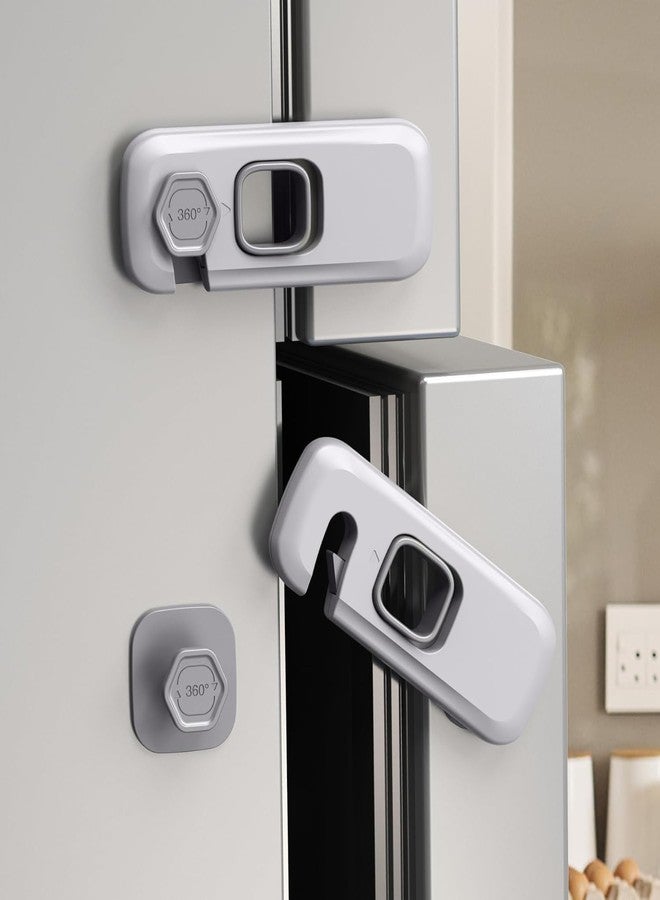 GOXIN (Pack of 2) Toddler Safety Refrigerator Lock - Childproof Fridge, Cabinet & Freezer Door Strap, Fits up to 1" (25mm) Sealing Strip - No Tools or Drilling Needed - Image 1