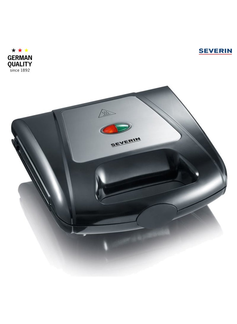 Severin - German Brand Severin 3 in 1 Multi Sandwich Waffle Toaster with 1000W of Power SA 2968 Black-Chrome - Image 1