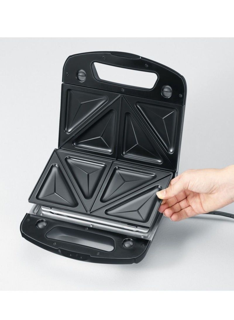 Severin - German Brand Severin 3 in 1 Multi Sandwich Waffle Toaster with 1000W of Power SA 2968 Black-Chrome - Image 1