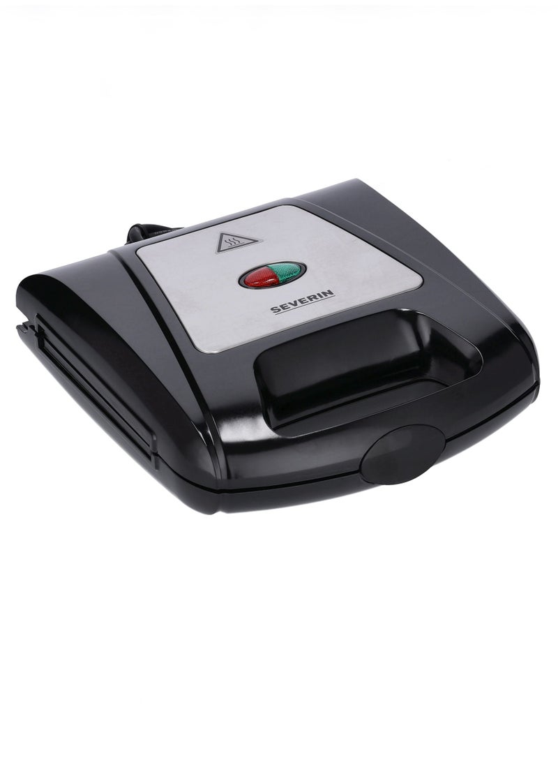 Severin - German Brand Severin 3 in 1 Multi Sandwich Waffle Toaster with 1000W of Power SA 2968 Black-Chrome - Image 1