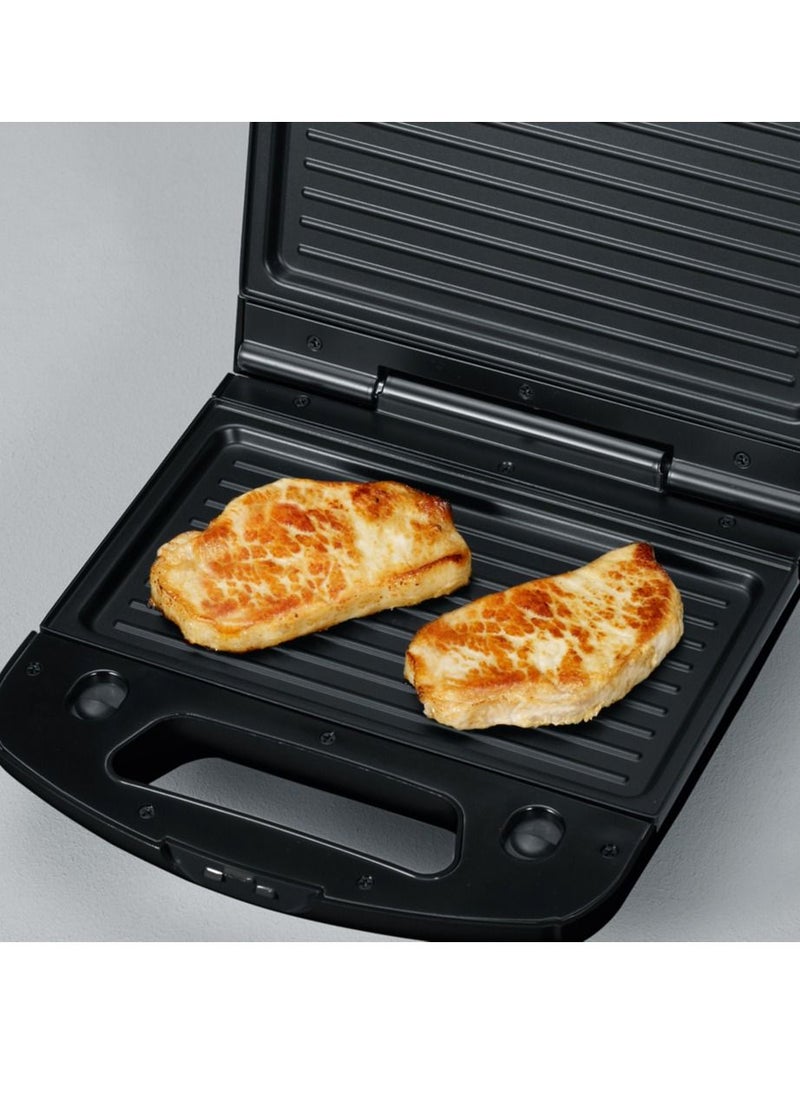 Severin - German Brand Severin 3 in 1 Multi Sandwich Waffle Toaster with 1000W of Power SA 2968 Black-Chrome - Image 1