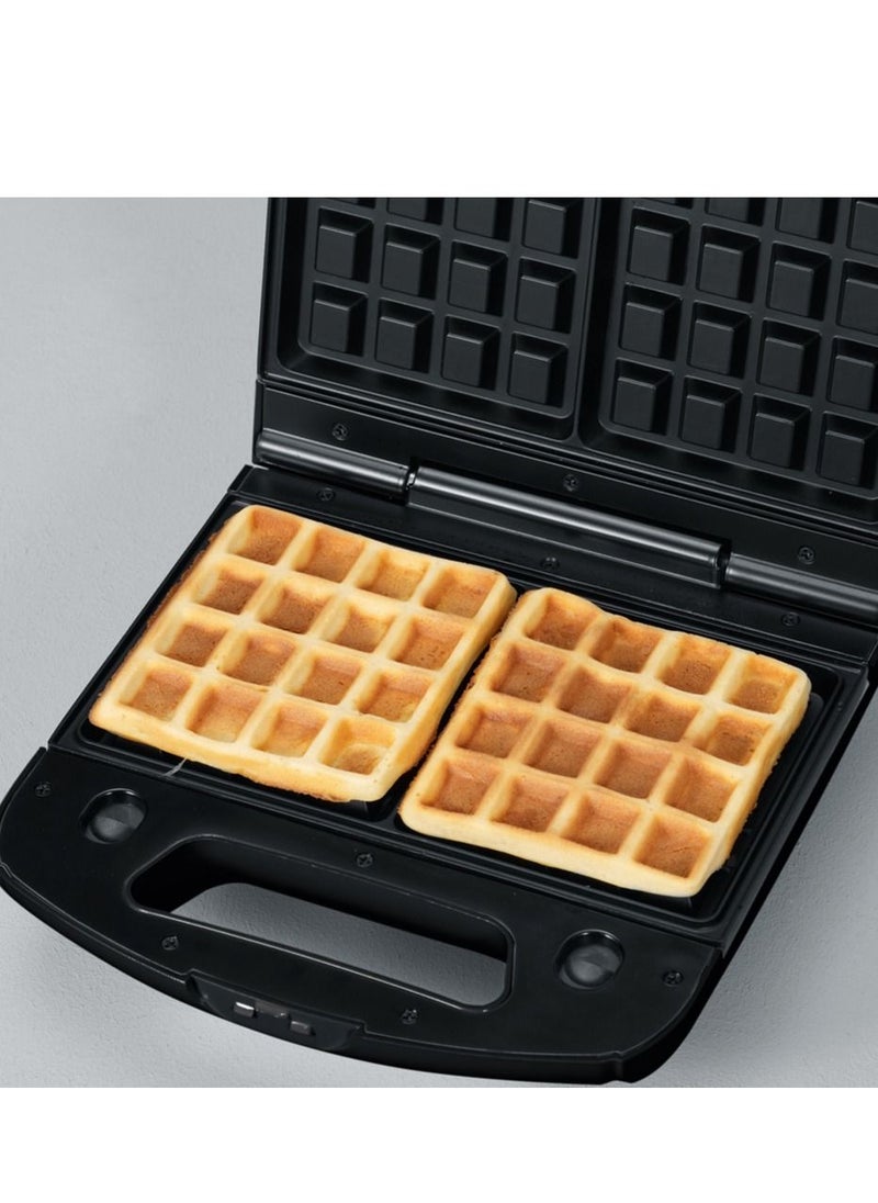 Severin - German Brand Severin 3 in 1 Multi Sandwich Waffle Toaster with 1000W of Power SA 2968 Black-Chrome - Image 1