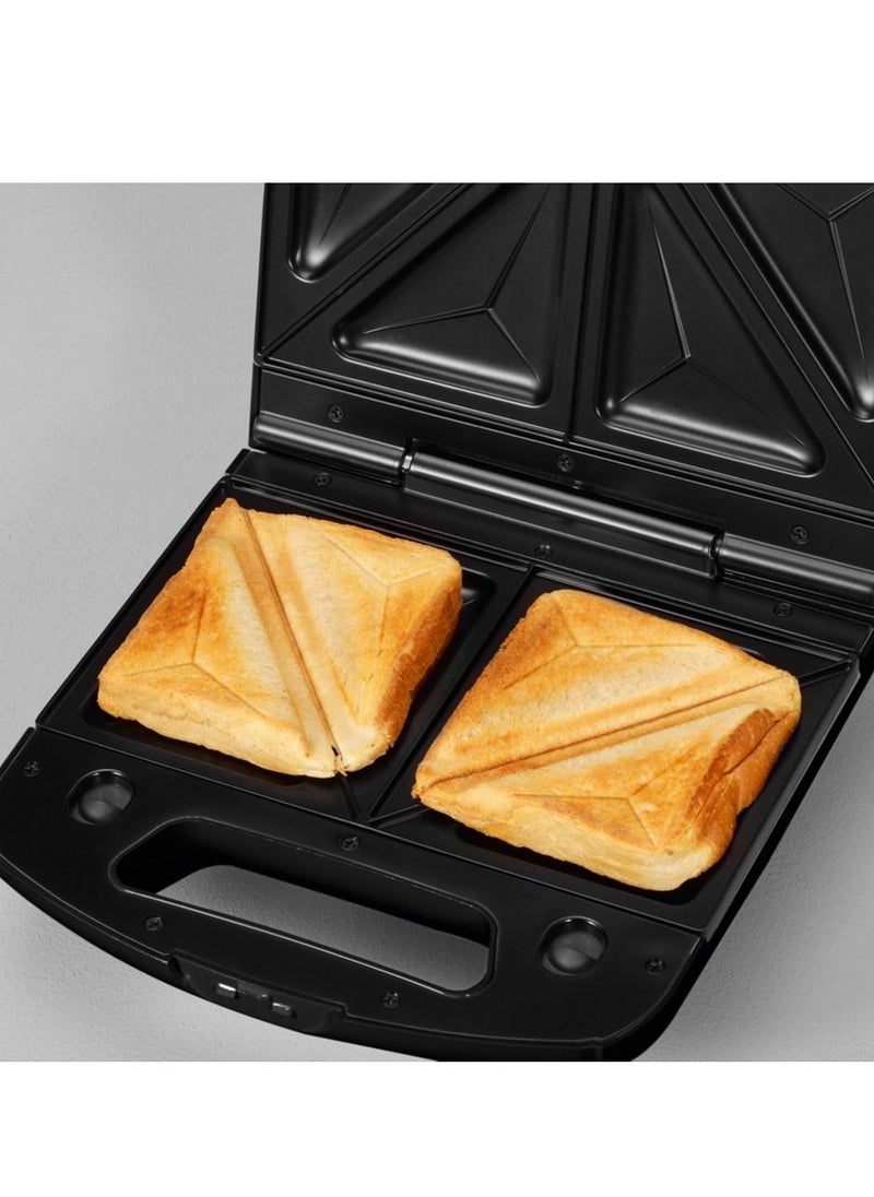 Severin - German Brand Severin 3 in 1 Multi Sandwich Waffle Toaster with 1000W of Power SA 2968 Black-Chrome - Image 1