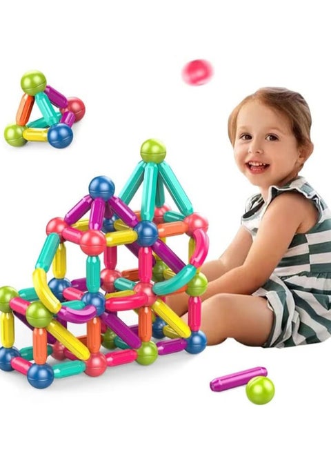 Best Mixy Magnetic Sticks, Balls and Rods Set, Building Blocks and Sticks Educational Stacking Toys for Kids Boys Girls 42 Pieces