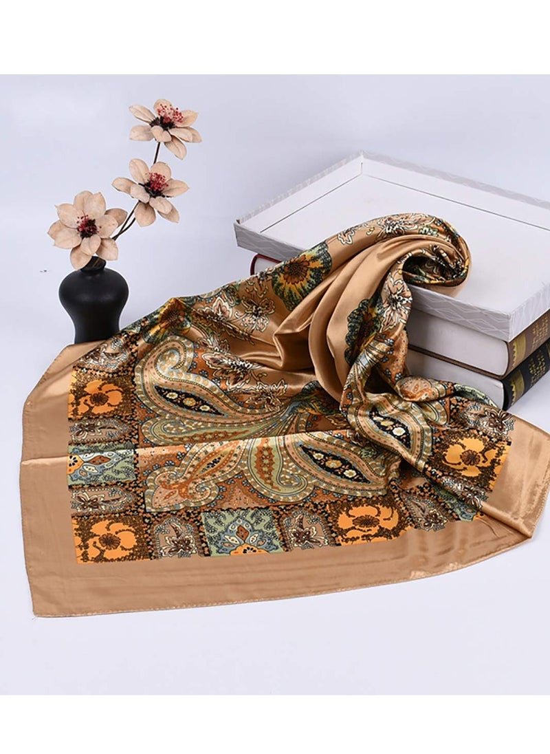 KASTWAVE - 35 Inches Women Head Scarf Hair Bandanas 4PCS Square Satin Head Scarves for Women Silk Like Hair Kerchief Banadanas - Image 1