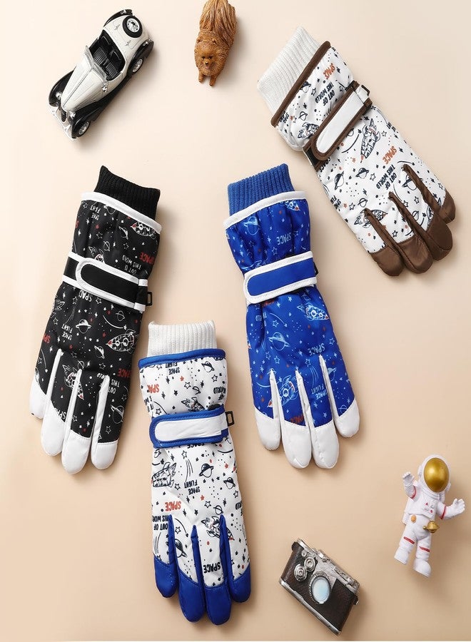 coclothy Kids Winter Snow Ski Gloves for Boys Girls Children, Snowboard Waterproof Outdoor Warm Fleece Gloves for Cold Weather - Image 2