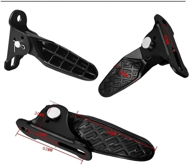 Ebike pegs 2 Pairs Of Foldable Electric Car Footrests, Rear Foot Pump, Motorcycle Seat Cushion, Modified Vehicle Footrests - Image 3