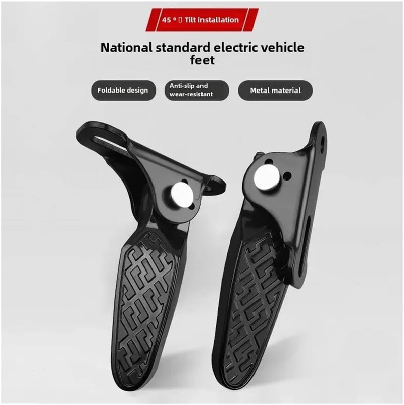 Ebike pegs 2 Pairs Of Foldable Electric Car Footrests, Rear Foot Pump, Motorcycle Seat Cushion, Modified Vehicle Footrests - Image 2
