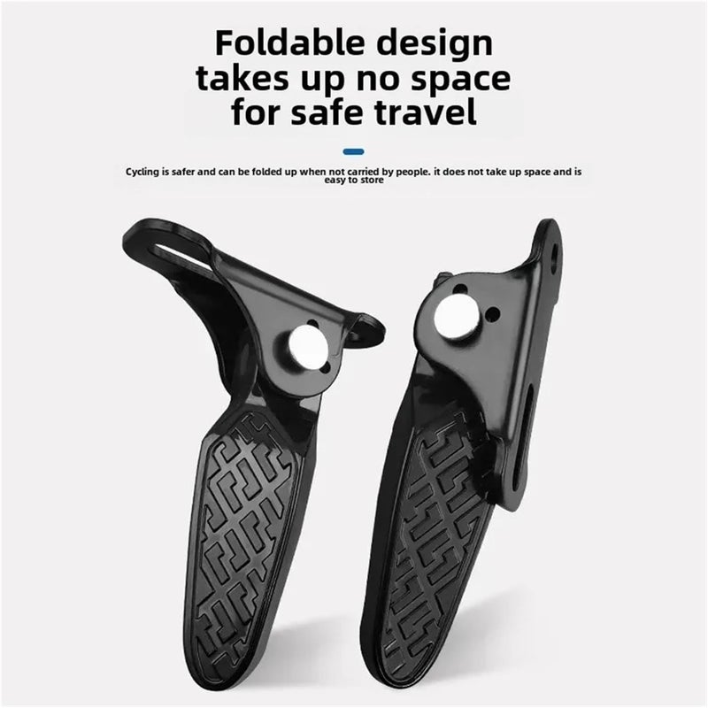 Ebike pegs 2 Pairs Of Foldable Electric Car Footrests, Rear Foot Pump, Motorcycle Seat Cushion, Modified Vehicle Footrests - Image 4