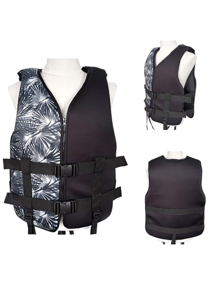 ريبنيو سترة سباحة محمولة مقاومة للتآكل، إكسسوارات رياضية خارجية، سترة تزلج على القوارب + صافرة، سترة سباحة من البوليستر للمراهقين والشباب، مقاس متوسط - Image 1