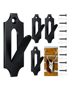 European Deer Skull Mounting Kit - 4 Pcs Wall Hooks for Antlers & Animal Decor, Perfect for Indoor & Outdoor Display