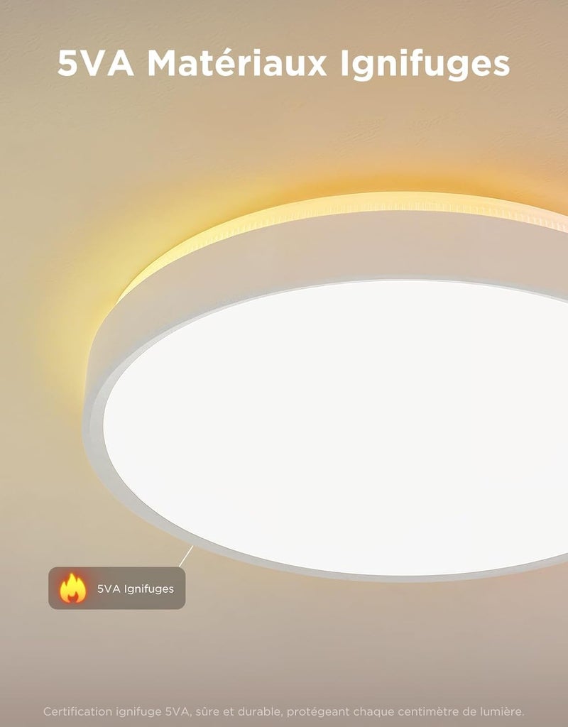 جوفي مصباح سقف Govee RGBIC LED، 38 سم مصباح سقف ذكي، 4300 لومن مصباح سقف LED قابل للتعتيم، 48.5 واط، يعمل مع Matter و Alexa و Google Assistant، إضاءة داخلية لغرفة المعيشة وغرفة النوم والمطبخ - Image 5