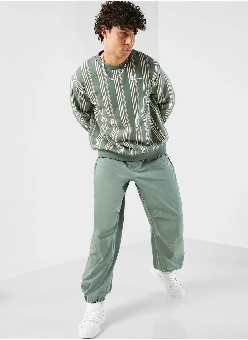 Karl Kani Small Signature Striped Sweatshirt