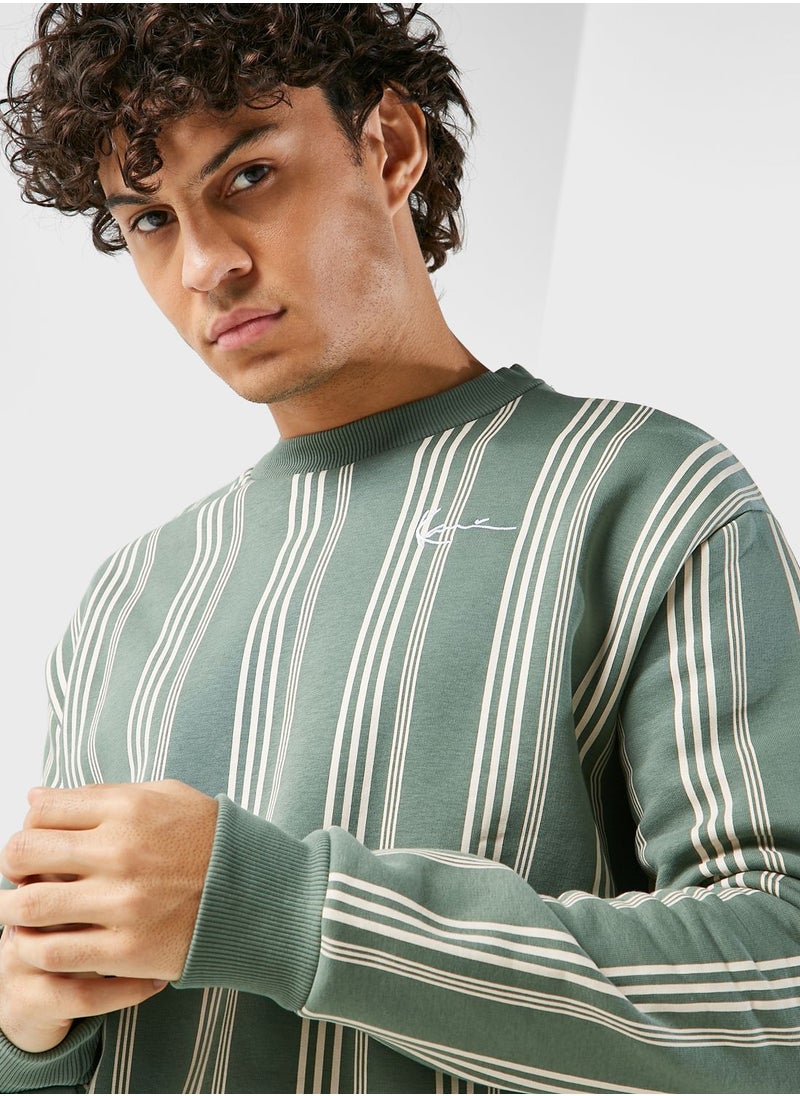 Karl Kani - Small Signature Striped Sweatshirt - Image 1